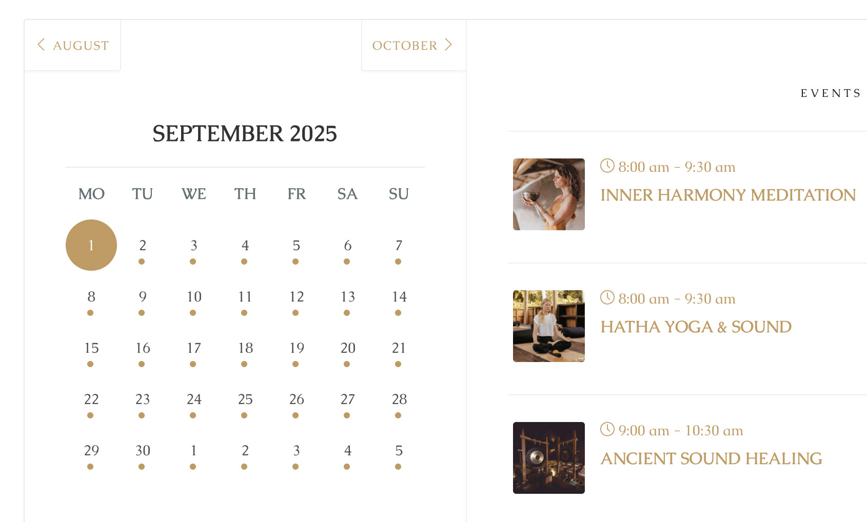 Pyramid of Chi Ubud - Calendar