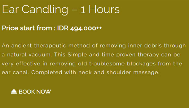 Ear Candling In Lagoon Spa